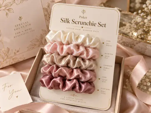 Paket Silk Scrunchie Set 5 Warna Sutra